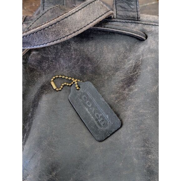 Vtg Legacy COACH 9960 Black Turnlock Tanned Daypack Leather Mini Backpack Bag - Picture 9 of 11